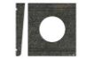 Billede af Firkantet Skråskive DIN 434 Ubehandlet Stål Skive til U-Bjælker 8 % M16 (Ø17,5) (100 Stk)