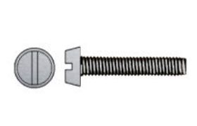Billede af Cylinderhovedet Maskinskrue DIN 84 Rustfri A2 Med Ligekærvet Hoved M1,2x3 (2000 Stk)