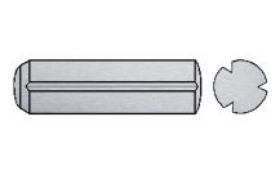 Billede af Kærvstifte Med Rejfning DIN 1473 Rustfri A1 (1.4305) Med Fuld Længde Kærv (Ø2x8) (100 Stk)