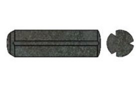 Billede af Kærvstifte Med Rejfning DIN 1473 Ubehandlet Stål Med Fuld Længde Kærv (Ø1,5x12) (250 Stk)