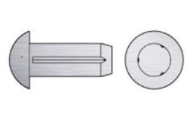 Billede af Rundhovedet Kærvnitte Med Affasning ISO 8746 Type A Aluminium (Ø1,4x4) (500 Stk)