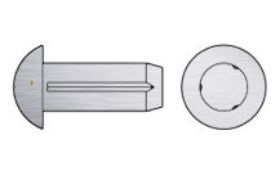 Billede af Rundhovedet Kærvnitte Med Affasning ISO 8746 Type A Aluminium (Ø4x6) (500 Stk)