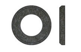 Billede af Facetskive DIN 125-1 HV 140 Ubehandlet Stål Type B Med Facet M70 (Ø74x125x10) (1 Stk)