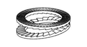 Billede af HEICO-LOCK Skiver Rustfri-Syrefast A4, Formonteret Par Med Større Udvendig Diameter HLB- 8S (Ø8,6x16,6x2,6) (200 Stk)