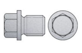 Billede af Cylindrisk Rørprop DIN 910 Rustfri-Syrefast A4 Med Fingevind M12x1,5 (10 Stk)