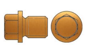 Billede af Cylindrisk Rørprop DIN 910 Messing Med Fingevind M14x1,5 (50 Stk)