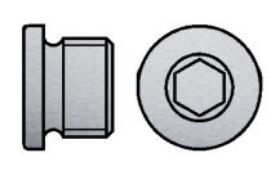 Billede af Gevindprop DIN 908 Rustfri-Syrefast A4 Med Cylindrisk Fingevind M10x1 (100 Stk)