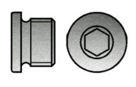 Billede af Gevindprop DIN 908 Elforzinket Stål Med Cylindrisk Fingevind M30x1,5 (10 Stk)