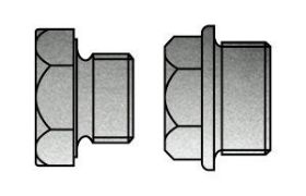 Billede af Cylindrisk Rørprop DIN 7604 Elforzinket Stål Med Fingevind Type A (Kort Gevind) M10x1 (100 Stk)