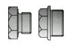 Billede af Cylindrisk Rørprop DIN 7604 Elforzinket Stål Med Fingevind Type A (Kort Gevind) M12x1,5 (50 Stk)