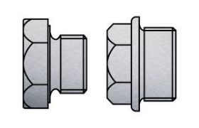 Billede af Cylindrisk Rørprop DIN 7604 Rustfri-Syrefast A4 Med Fingevind Type A (Kort Gevind) M10x1 (10 Stk)