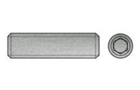 Billede af Pinolskrue M/Flade Ende ISO 4026 Elforzinket Stål 45 H M6x6 (1000 Stk)