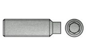 Billede af Pinolskrue M/Tap ISO 4028 Elforzinket Stål 45 H M6x8 (1000 Stk)