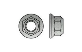 Billede af Helmetalisk Låsemøtrik M/Flange DIN 6927 Elforzinket Stål Kl. 8 M5 (100 Stk)