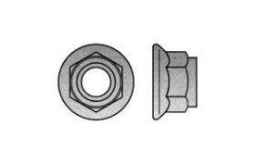 Billede af Låsemøtrik M/Flange DIN 6926 Elforzinket Stål Kl. 8 Med Nylon-Indsats M5 (100 Stk)