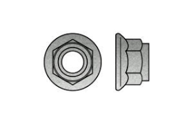 Billede af Låsemøtrik M/Flange DIN 6926 Elforzinket Stål Kl. 8 Med Nylon-Indsats M16 (100 Stk)
