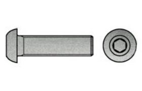 Billede af Buttonhead M/Indvendig Sekskant ISO 7380-1 Elforzinket (A2F) Stål Kl. 10.9 M3x5 (500 Stk)