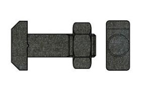 Billede af T-Hovedet Bolt DIN 261 Inkl. Møtrik Ubehandlet Stål 4.6 M20x60 (10 Stk)