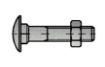 Billede af Bræddebolt ISO 8677 M/Møtrik Elforzinket Stål M16x50