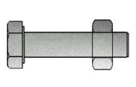 Billede af Maskinbolt DIN 601 Elforzinket Stål 4.6 M16x460