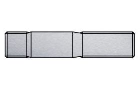 Billede af Pindbolt DIN 938 Rustfri-Syrefast A4, Metal-Ende ˜ 1 d M8x75 (25 Stk)