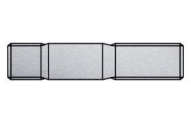 Billede af Pindbolt DIN 939 Rustfri-Syrefast A4, Metal-Ende ˜ 1,25 d M12x60 (10 Stk)