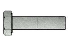 Billede af Stålbolt (~DIN 931) ASME B 18.2.1 Elforzinket Stål Grade 5 (Kl ~8.8) UNC Gevind 1/4-20x1 3/4 (100 Stk)