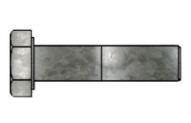 Billede af Stålbolte ISO 4014 Stål 10.9 M24x180 Varmforzinket