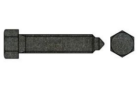 Billede af Sætskrue DIN 564 M/Kort Dogpoint Ubehandlet Stål Kl. 22 H (8.8) Type B M12x45 (25 Stk)