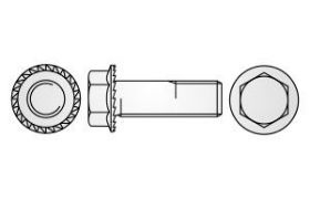 Billede af Flangebolt M/Sekskantet Hoved Zinkflake Behandlet (flZn/TL 480h) Hærdet Stål Kl. 90 M5x10 (500 Stk)