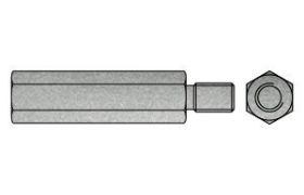 Billede af Afstandstage (Standoff) Artikel 88086 Elforzinket Stål Male/Female M4x16/ 8 (100 Stk)