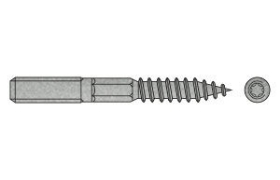 Billede af Ansatskrue Elforzinket Stål Type 23E M12x120 (50 Stk)