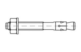 Billede af FISCHER Betonanker Rustfri-Syrefast A4 M/Møtrik og Skive Kort Type FBN II 12/ 5K (20 Stk)