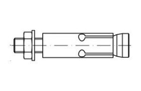 Billede af FISCHER Zykon Bagskæranker Elforzinket Stål M/Møtrik og Skive FZA 10x40 M6/10 (25 Stk)