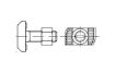 Billede af HALFEN T-Bolt M/Møtrik & Rib Varmforzinket Stål Kl. 8.8 HZS 41/22 M12x50 (100 Stk)