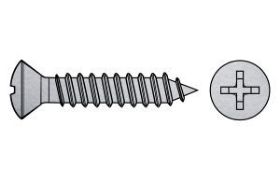 Billede af Linsehovedet Pladeskrue M/Phillips H Og Spids Ende DIN 7983 Rustfri A2 Type C-H 2,9x25 (1000 Stk)