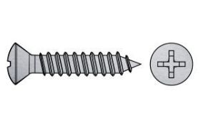 Billede af Linsehovedet Pladeskrue M/Phillips H Rustfri A2 Med Spids Ende 2,9x22 (1000 Stk)