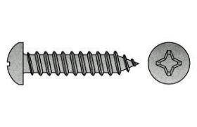 Billede af Panhovedet Pladeskrue M/Phillips H og Spids Ende DIN 7981 Elforzinket Hærdet Stål Type C-H 4,8x45 (100 Stk)