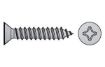 Billede af Undersænket Pladeskrue DIN 7982 M/Phillips H Og Spids Ende DIN 7982 Rustfri A2 Type C-H 3,5x45 (1000 Stk)