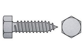Billede af Pladeskrue M/Sekskantet Hoved & Spids Ende ISO 1479 Rustfri A2 8x22 (250 Stk)