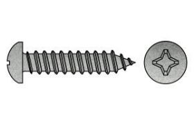 Billede af Panhovedet Pladeskrue M/Phillips H ISO 7049 Elforzinket Hærdet Stål Med Spids Ende 4,8x38 (250 Stk)