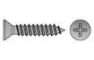 Billede af Undersænket Pladeskrue M/Pozidriv Z ISO 7050 Elforzinket Hærdet Stål Med Spids Ende 3,9x45 (500 Stk)