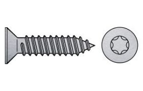 Billede af Pladeskrue M/Undersænket Torxhoved Og Spids Ende ISO 14586 Rustfri A2 4,2x60-T20 (500 Stk)