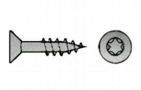 Billede af Spånskruer M/Undersænket Torx Hoved, Delgevind Rustfri A2 CE/EN 14592 4,5x70 -T20 (100 Stk)