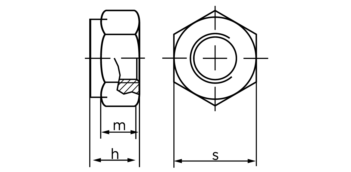 Чертеж гайки м6